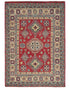 4x6 Red Kuba Afghan Hand Knotted Wool Area Rug